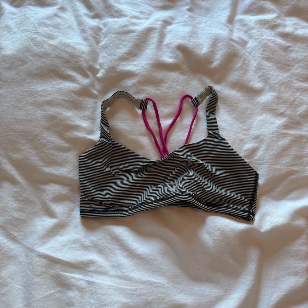 Lululemon Striped Black and Pink Women's Bralette
